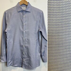 Charles Tyrwhitt Non-Iron Twill Button Up Dress Shirt Blue
